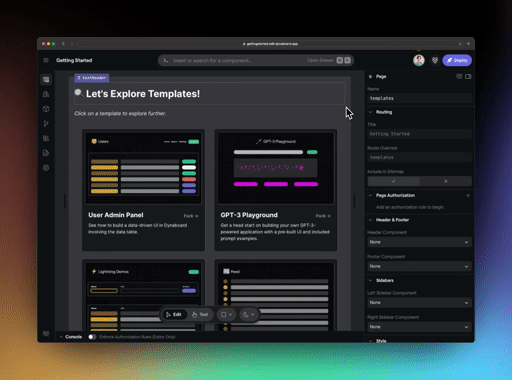 On small screens, browse through different panels you mouse before selecting a component. Detail panels are also now collapsable.