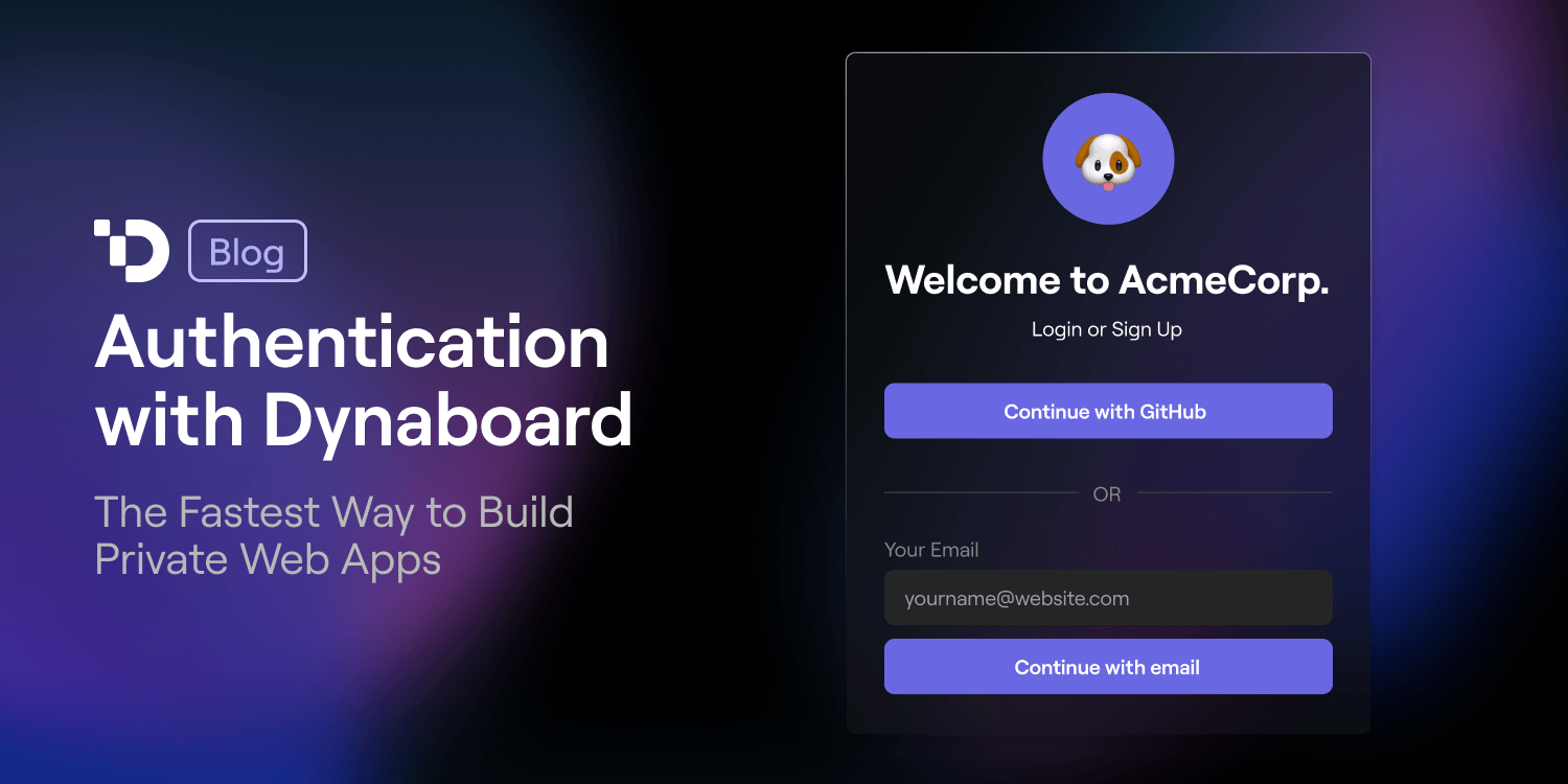 Authentication with Dynaboard Cover